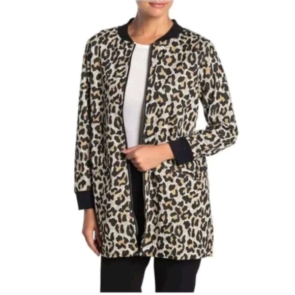 Sanctuary city topper leopard print jacket sz S - Picture 1 of 10